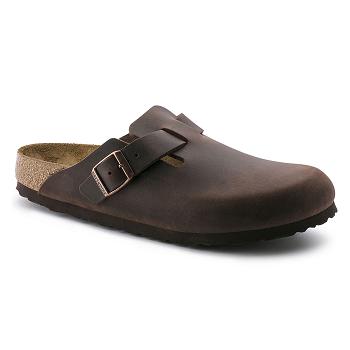 Boston Birkenstock Oiled Kozene Panske Hnede | SK 368OKI